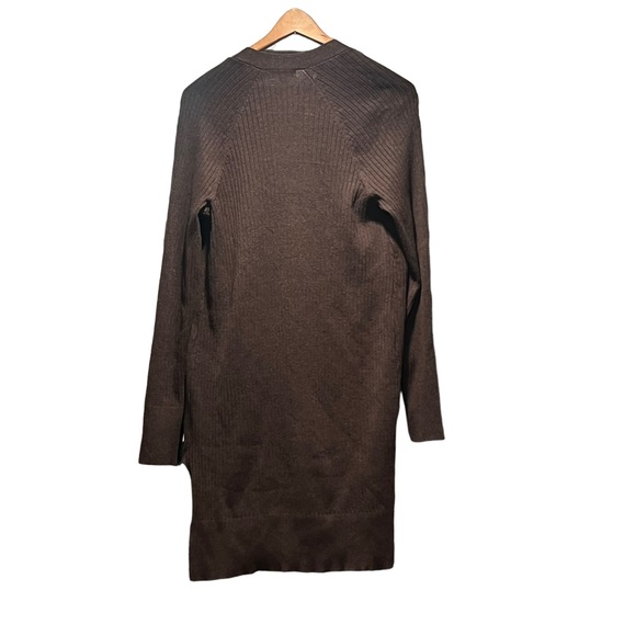 Verve Ami. Long brown cardigan sweater. Size medium. - Picture 2 of 5